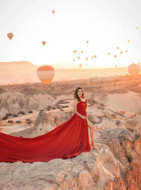 Wide angle panoramic photo session in Uchisar Cappadocia